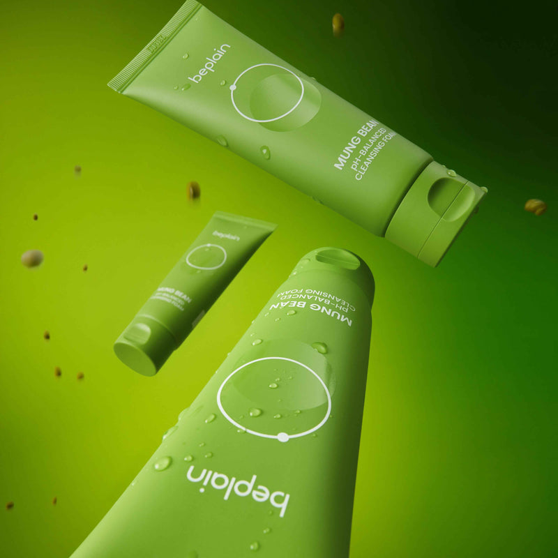 Beplain Mung Bean pH-Balanced Cleansing Foam (40ml) CONCEPT SHOT