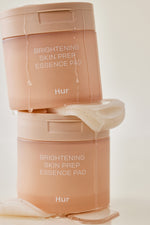 HOUSE OF HUR Brightening Skin Prep Essence Pad (70ea) texture and packaging