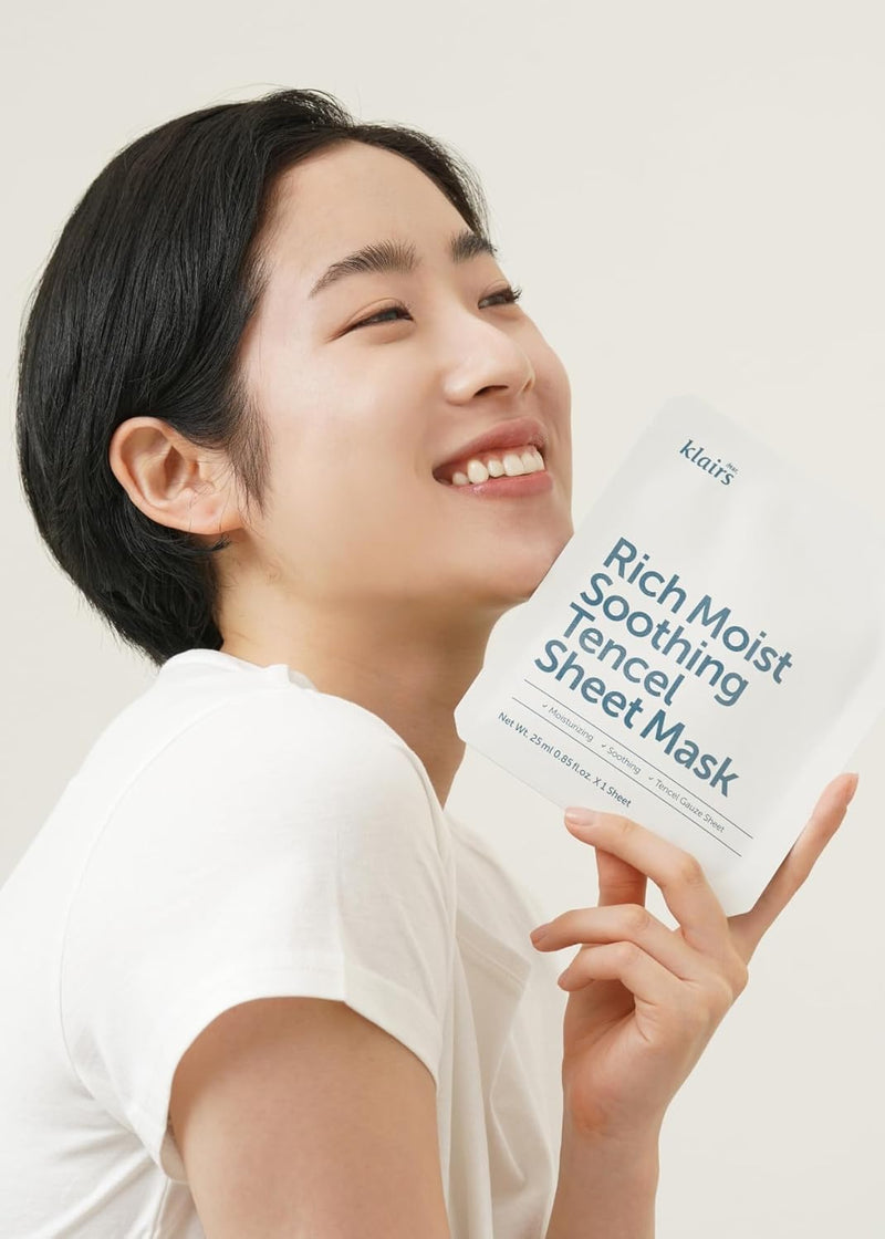 DEAR, KLAIRS Rich Moist Tencel Sheet Mask (25ml) model