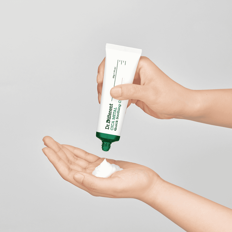 Dr.Different CICA Metal Quick Soothing Cream APPLICATION