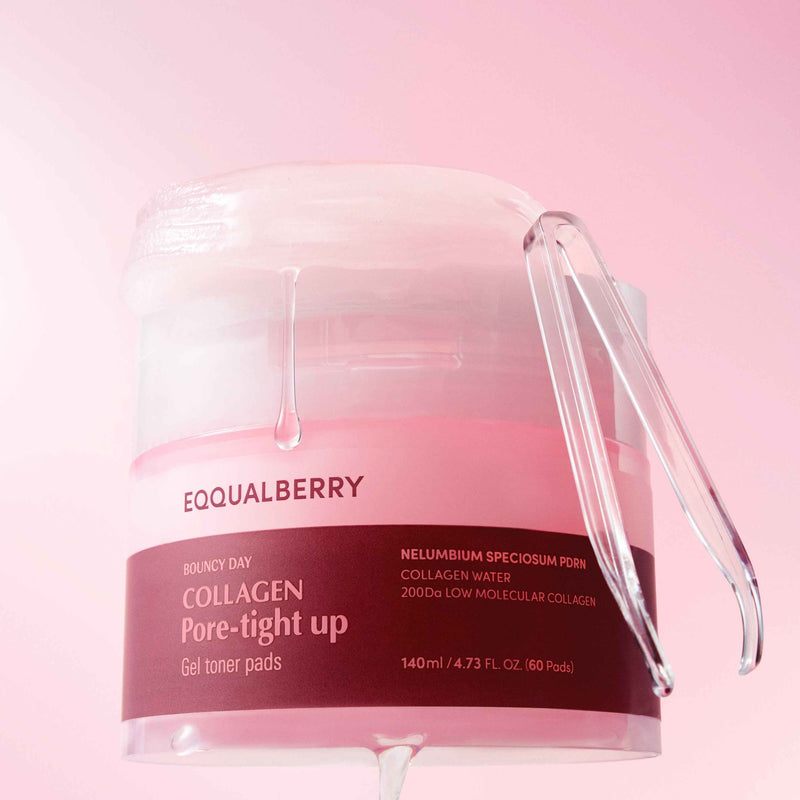 Eqqualberry Collagen Pore-Tight Up Gel Toner Pads (60pads) CONCEPT SHOT