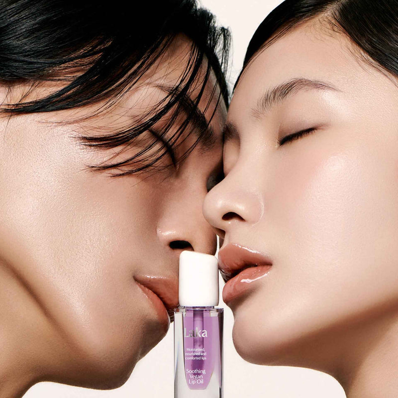LAKA Soothing Vegan Lip Oil MODEL SHOT