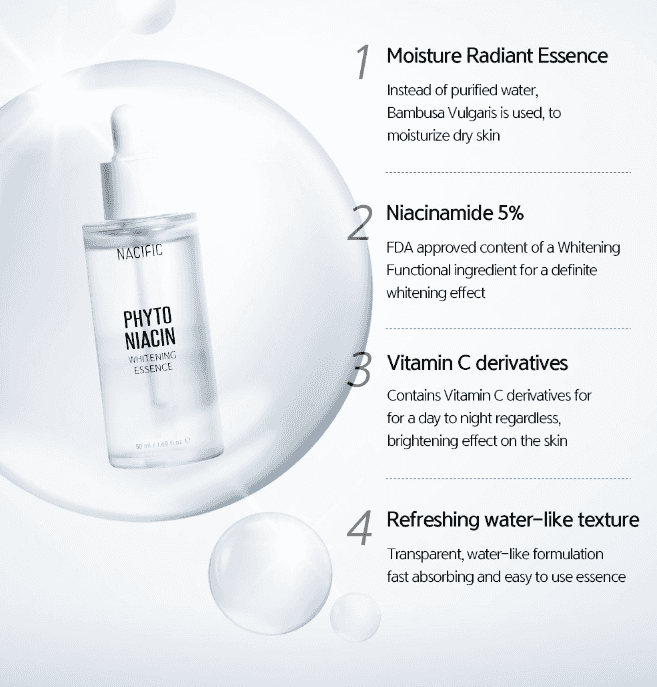 NACIFIC Phyto Niacin Whitening Essence (20ml) benefits