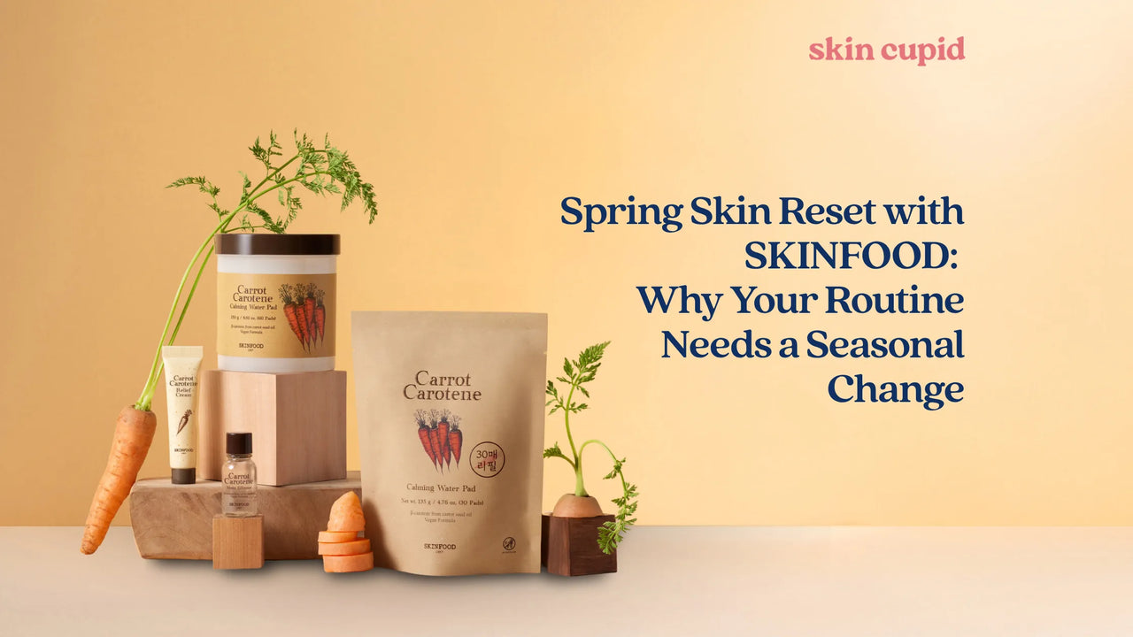 an image of the Skinfood range against and orange background