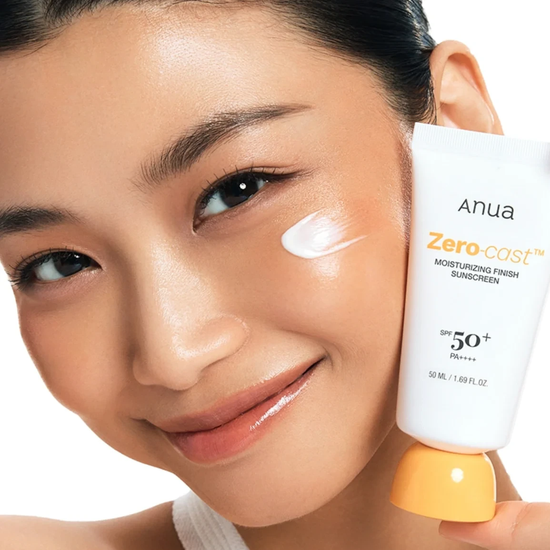 ANUA Zero-Cast Moisturising Finish Sunscreen (50ml) Skin Cupid MODEL