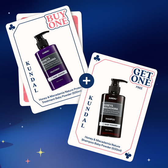 Black Friday Skin Cupid USA ONLY BOGO: Honey & Macadamia Protein Treatment - Baby Powder (500ml) + Honey & Macadamia Nature Shampoo - Baby Powder (500ml)