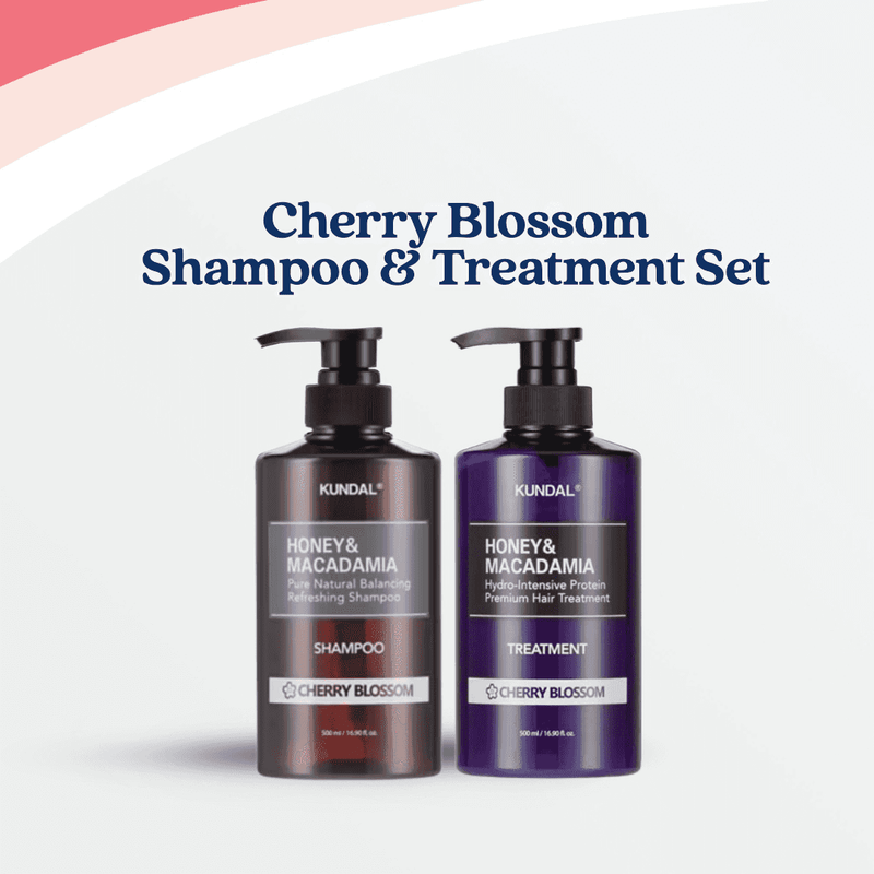 KUNDAL Honey & Macadamia Nature Shampoo & Protein Treatment Set - Cherry Blossom (2 Items)