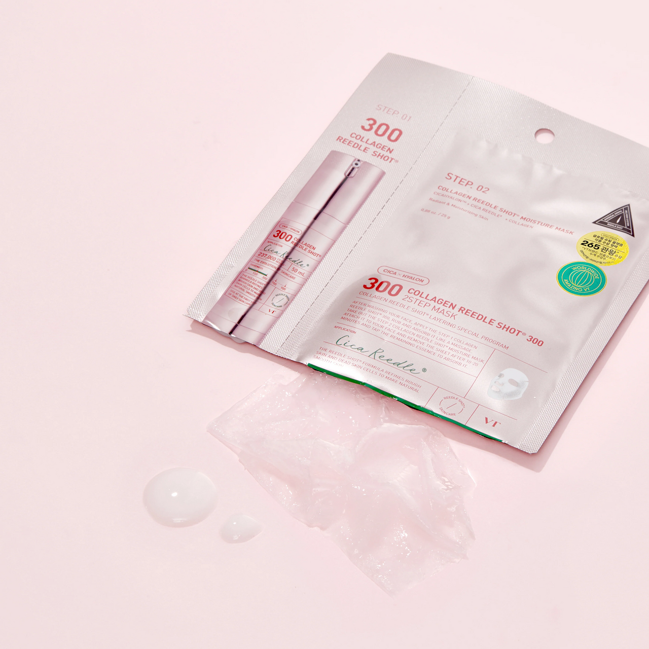 VT COSMETICS Collagen Reedle Shot 300 2-Step Mask – Skin Cupid VT COSMETICS Collagen Reedle Shot 300 2-Step Mask – Skin Cupid