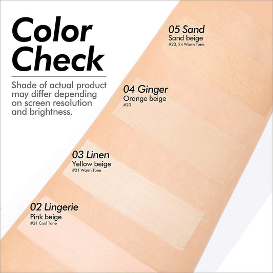 CLIO Kill Cover Fixer Cushion 15g (+Refill) - 4 Colours swatches on skin