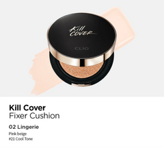 CLIO Kill Cover Fixer Cushion 15g (+Refill) - 4 Colours